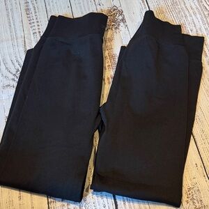 Pink Black Leggings Set of 2